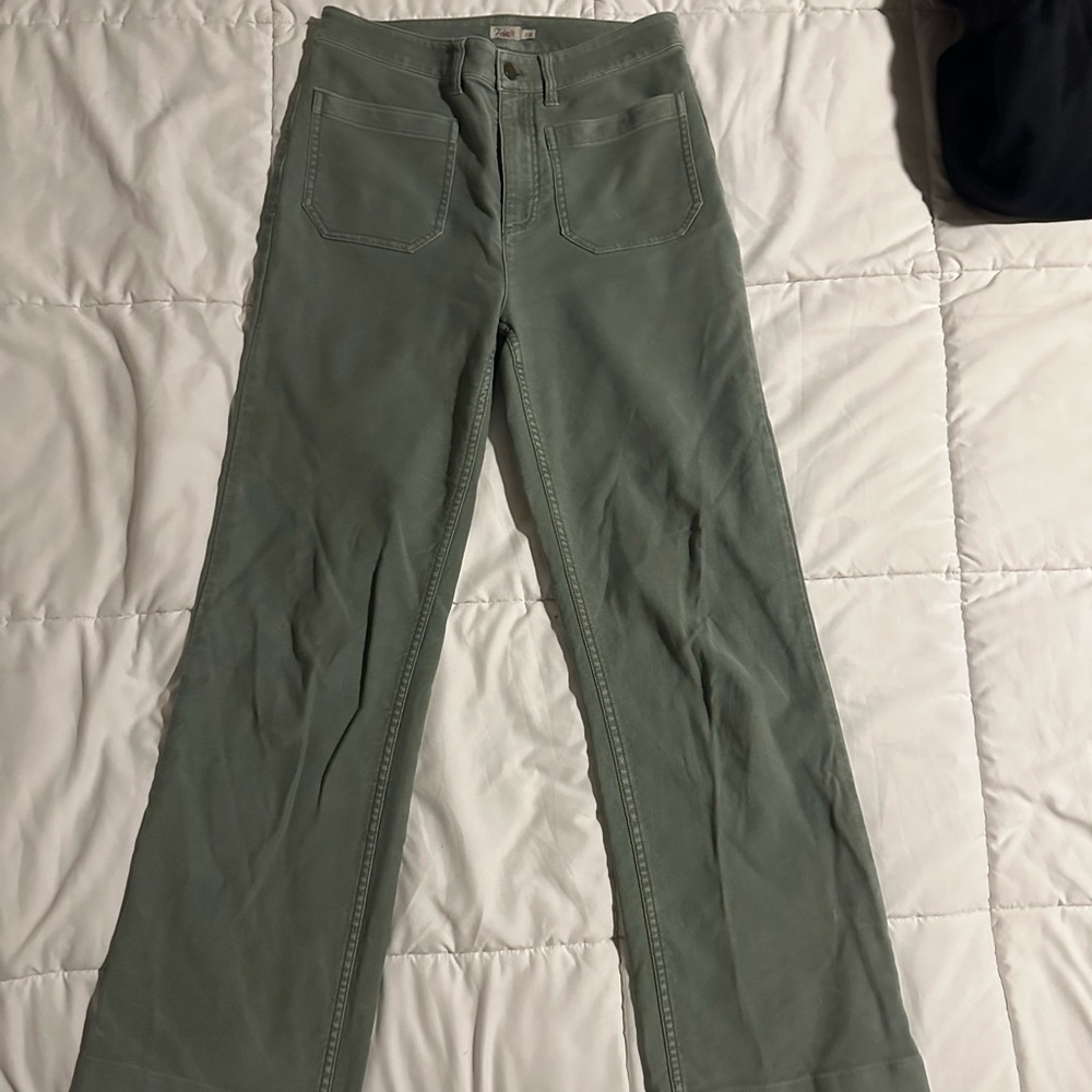 Faherty Green Wide Leg Pants